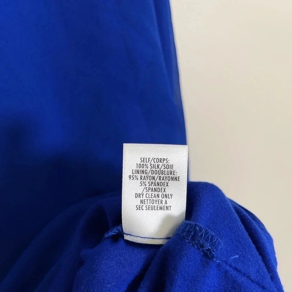 BAILEY /44 | LAYERED  SILK BLOUSE IN ROYAL BLUE - Picture 9 of 13